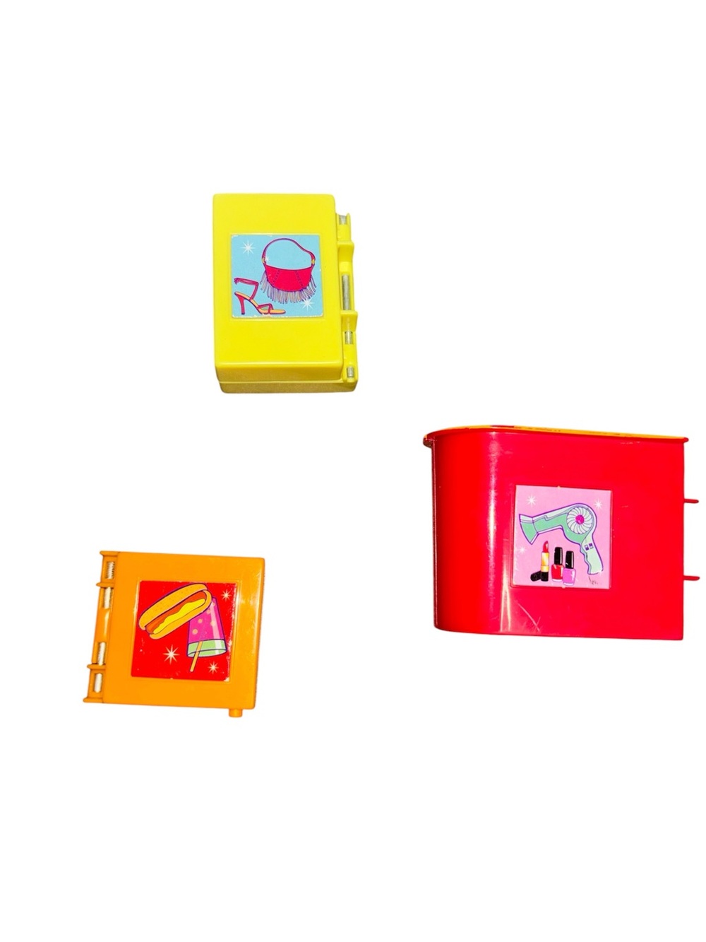 Vtg Polly Pocket Food Mold & Purse/Shoe Mold Designer Mall Head Set 3